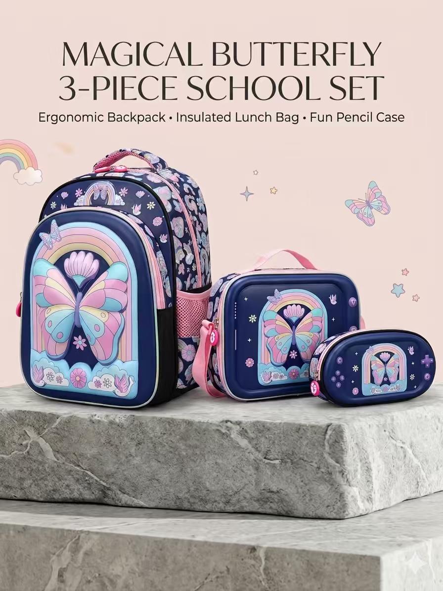 Magical Butterfly 3-Piece School Set