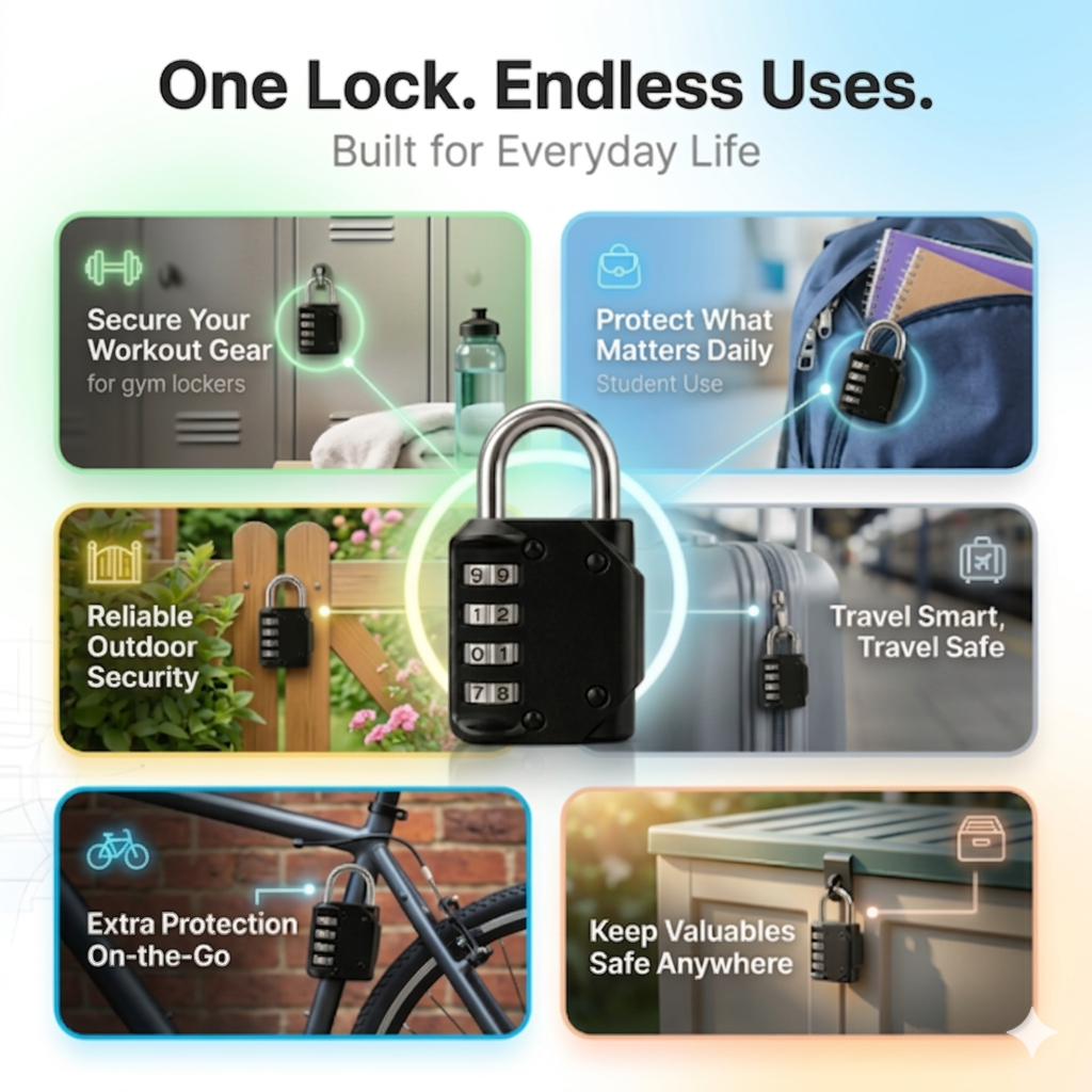 Heavy-Duty 4-Digit Combination Lock - Image 4