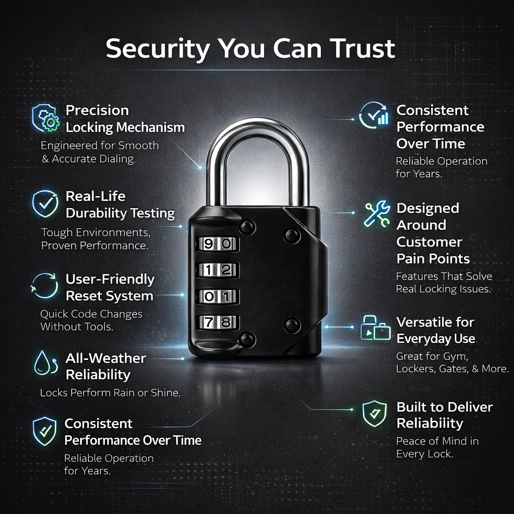 Heavy-Duty 4-Digit Combination Lock - Image 7