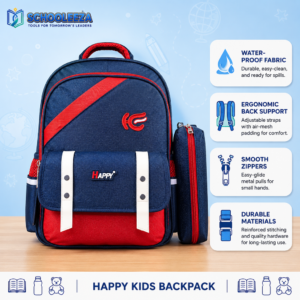 Happy Kids Backpack with Matching Pencil Pouch