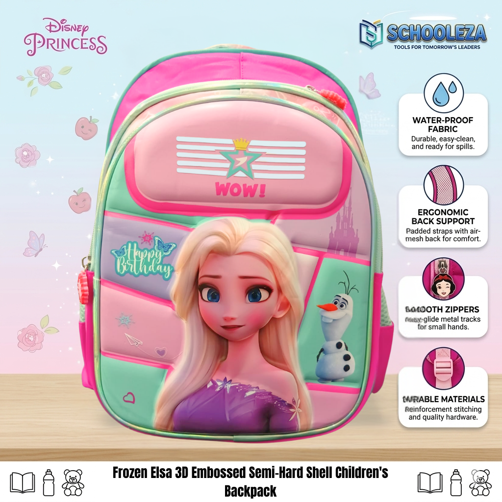 Frozen Elsa 3D Embossed Semi-Hard Shell Children's Backpack