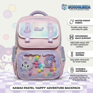 Kawaii Pastel "HAPPY" Adventure Backpack