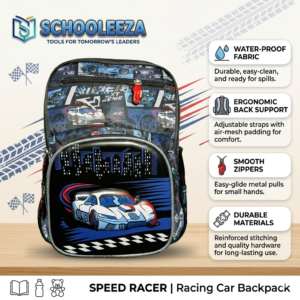 Speed Racer | Racing Car Backpack for School & Adventure