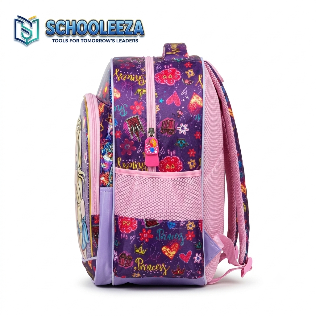 Golden Heart & Sparkling Pup Princess 3D Hardshell Backpack - Image 2