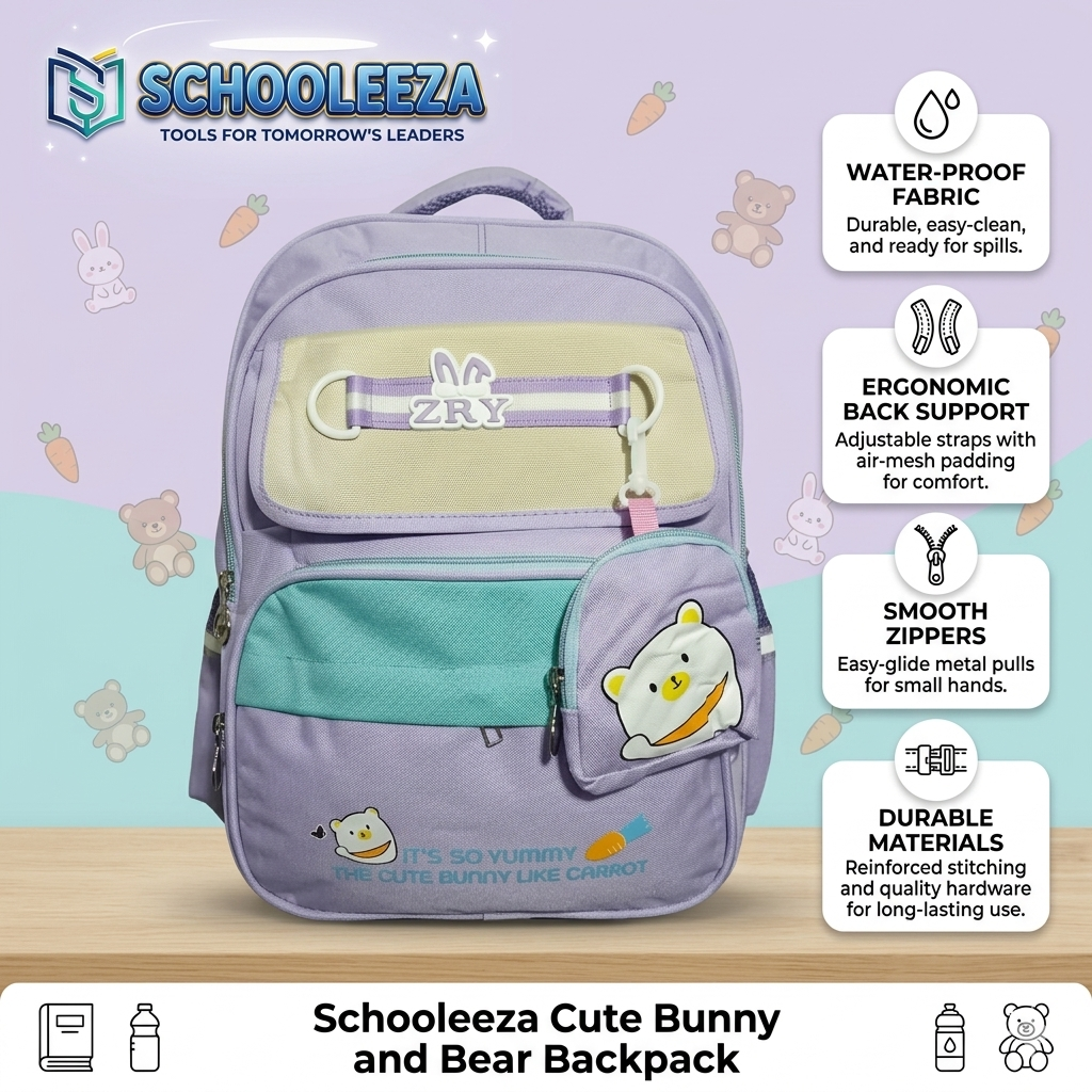 Cute Bunny & Bear Premium Children’s Backpack