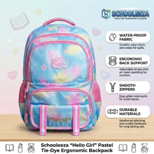 "Hello Girl" Pastel Tie-Dye Backpack