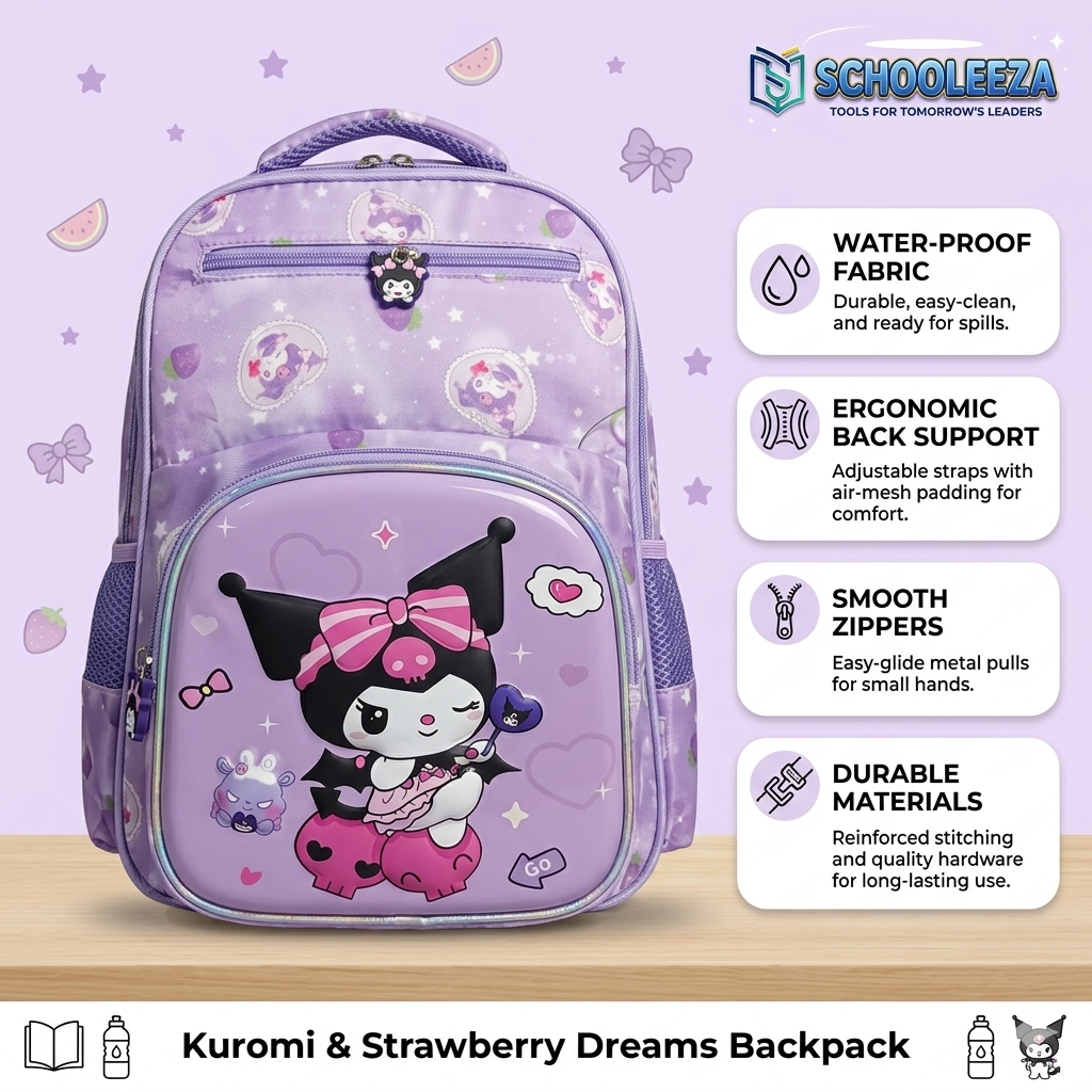 Kuromi & Strawberry Dreams Premium Hard-Shell Backpack