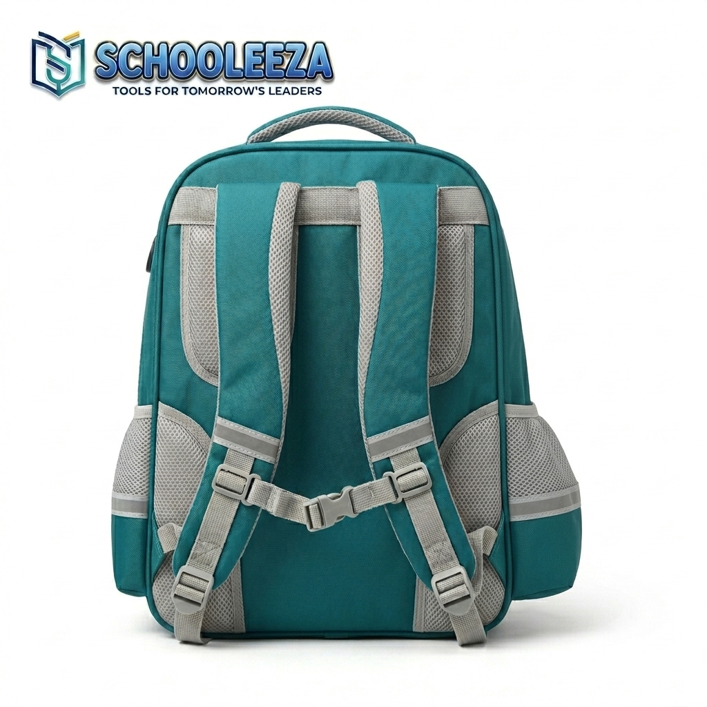 Elite Active-Carry Ergonomic School Backpack - Teal/Grey - Image 3
