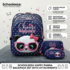 Happy Panda 3-Piece Backpack Set