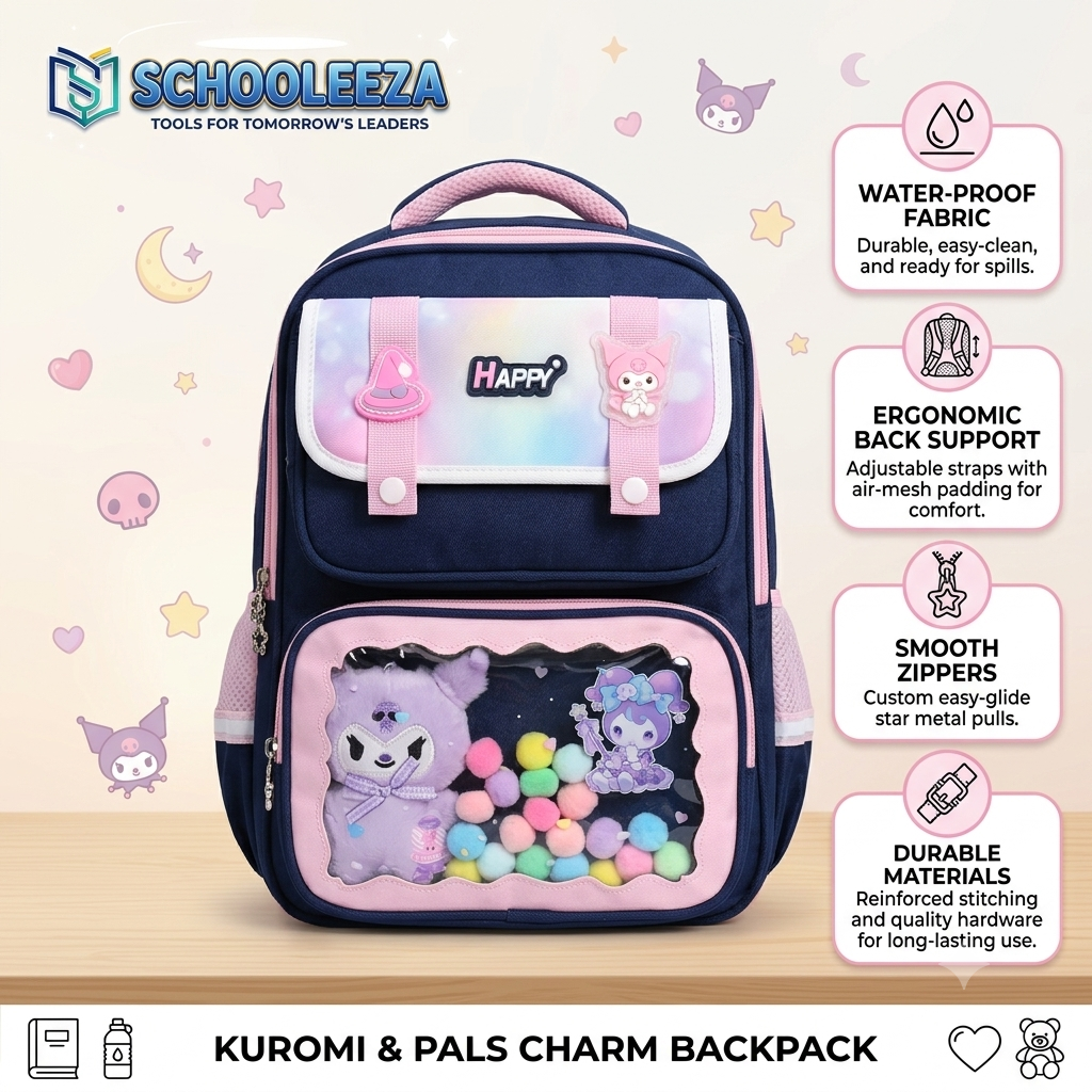 Kuromi & Pals Charm Backpack