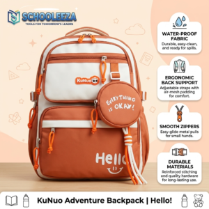 KuNuo Adventure Backpack (Orange/White)