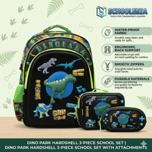 3PCS Dinosaur Adventure Backpack – Dino World Edition