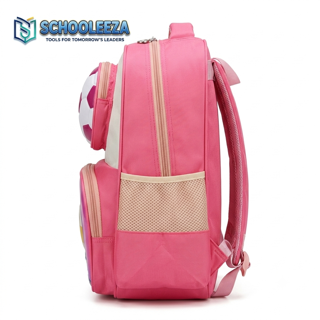 Soccer Super Star Premium Kids' Backpack – Pink - Image 2