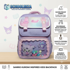 Sanrio Kuromi Inspired Kids Backpack – Ergonomic Comfort Edition