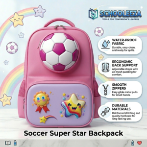 Soccer Super Star Premium Kids' Backpack – Pink