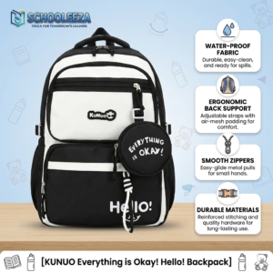 KUNUO Casual School Backpack