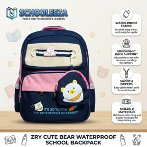 ZRY Cute Bear Waterproof School Backpack