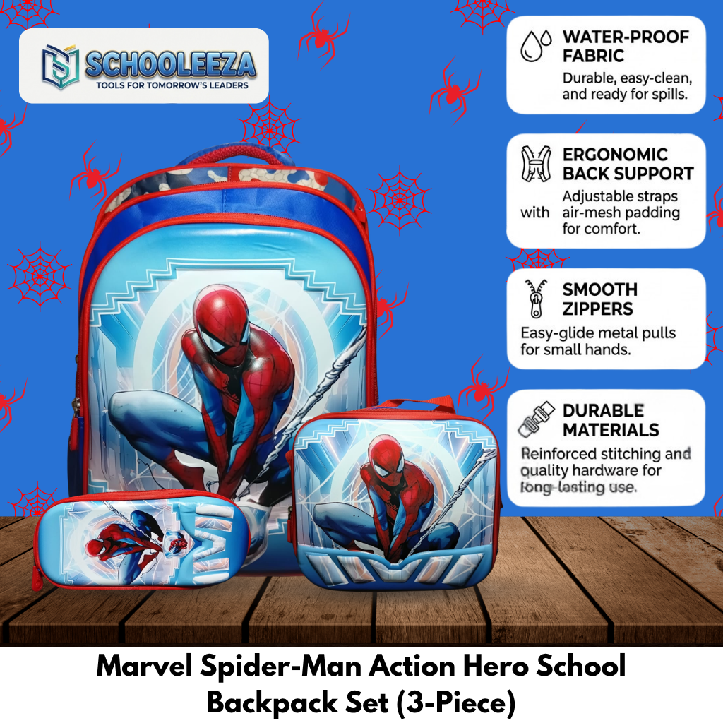 Marvel Spider-Man Action Hero School Backpack Set (3-Piece)
